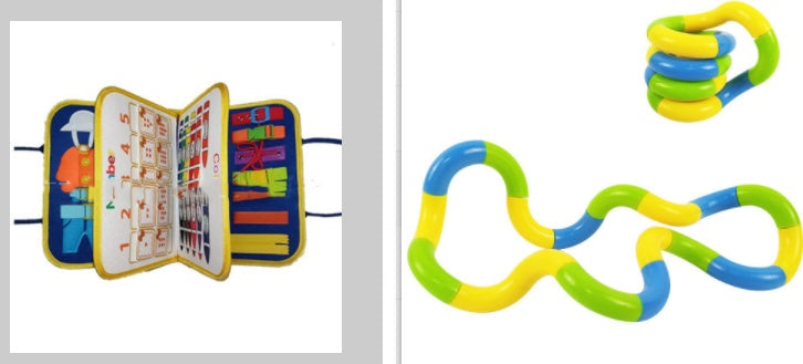 Busy Book voor Kinderen – Montessori Educatief Activiteitenboek | Leren Knoopjes, Ritsen, Klittenband & Meer | Sensorisch Speelgoed voor Peuters