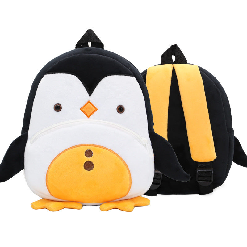 Schattige knuffelrugzak voor peuters – Cartoon dieren schoolrugzak | Licht & ademend, 26×24×10 cm