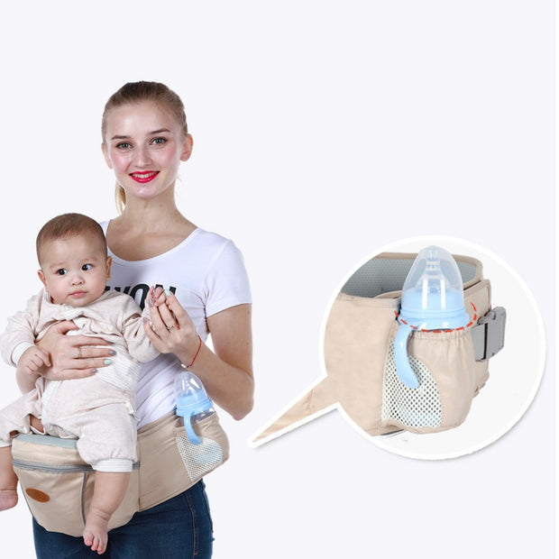 Multifunctionele Baby Heupdrager met Opbergruimte – Enkel Heupstoeltje met Draagriem (0–36 maanden)