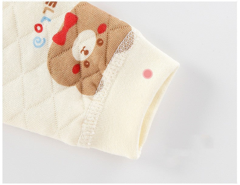 Gewatteerde Baby Onesie Lange Mouw – Warme Katoenen Romper voor Pasgeborenen