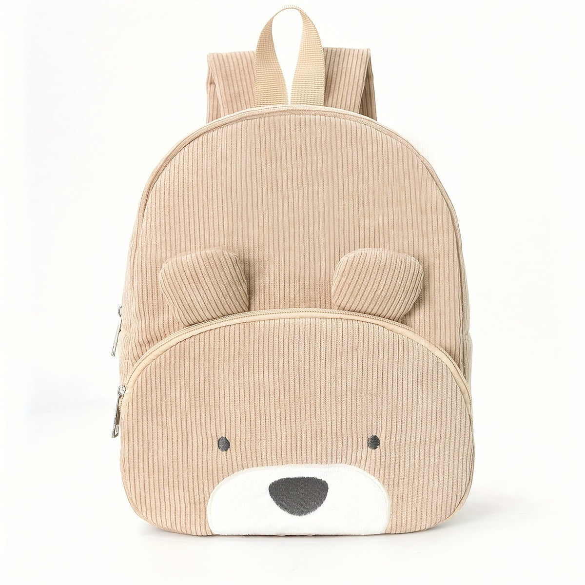Kinder Rugzak met Geborduurd Diertje – Corduroy, Unisex & Slijtvast | Onder 20 L