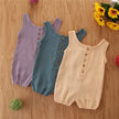 Baby Romper Katoen – Unisex Jumpsuit – Korte Mouw – 0-24 Maanden
