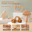Houten Rammelaar Wolkenset – Montessori Speelgoed voor Baby’s