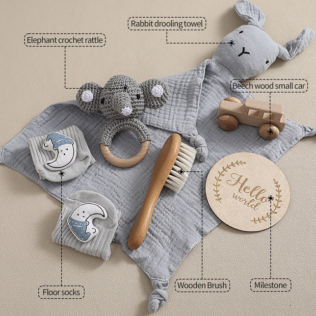 Baby Comfort Rammelaar Konijn Badhanddoek Cadeauset