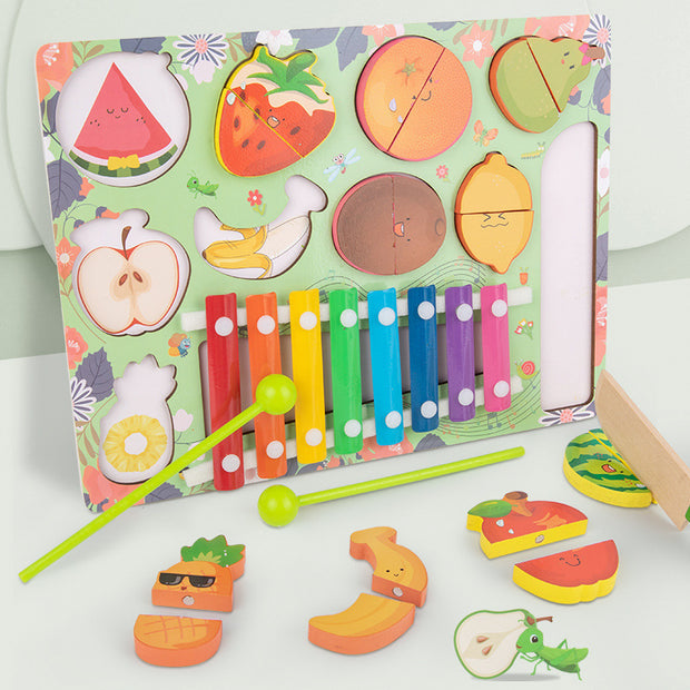 Baby Busy Board DIY Accessoires – Houten Fruit Spelletjes Educatief Speelgoed