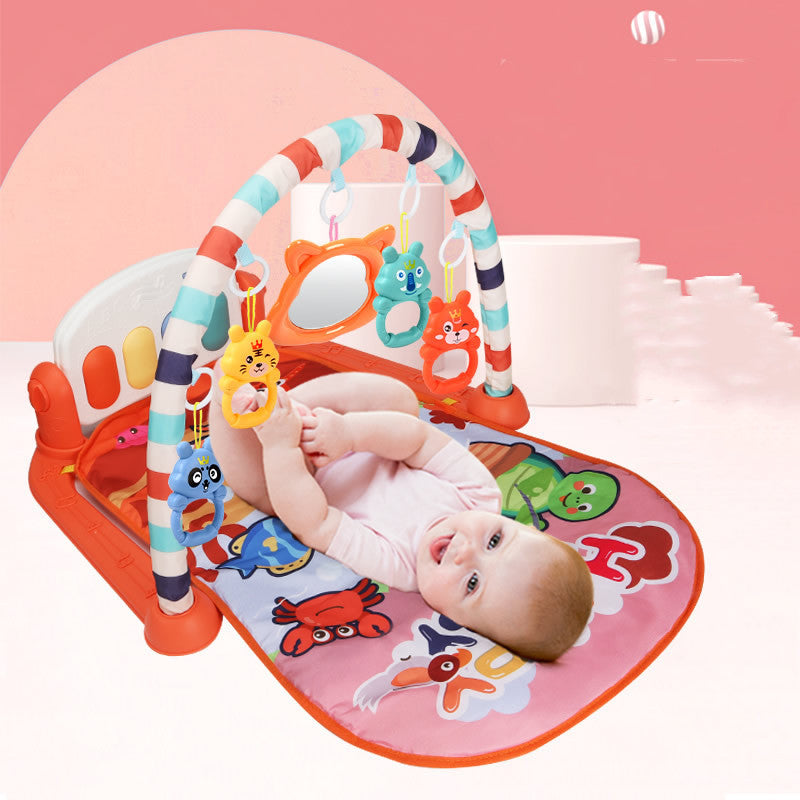 Baby Speelmat met Piano en Trappende Voetjes – Fitness Speelboog voor Pasgeborenen en Peuters