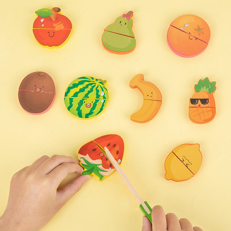 Baby Busy Board DIY Accessoires – Houten Fruit Spelletjes Educatief Speelgoed