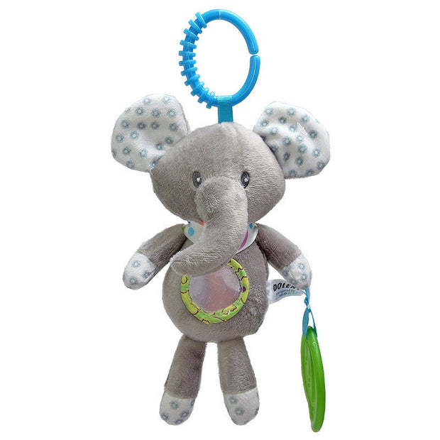 Baby Bedhanger – Pluche Bedbel met Rammelaar en Windgong voor Wieg, Box of Kinderwagen