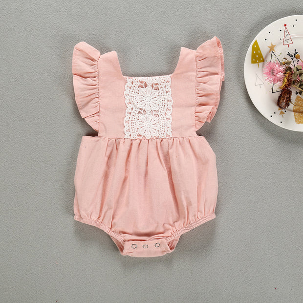Camellia Ruffles Romper | Babykleding Meisjes Jumpsuit