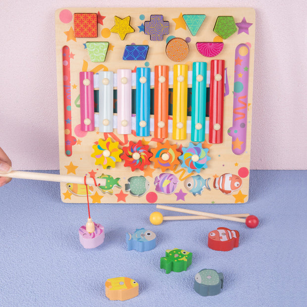 Baby Busy Board DIY Accessoires – Houten Fruit Spelletjes Educatief Speelgoed