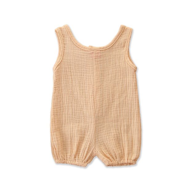 Baby Romper Katoen – Unisex Jumpsuit – Korte Mouw – 0-24 Maanden