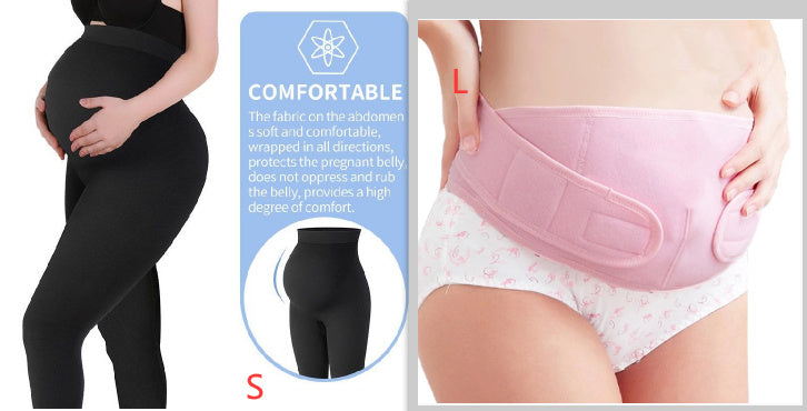 Zwangerschapslegging met Hoge Taille – Comfortabele Katoenen Positiebroek in Zwart