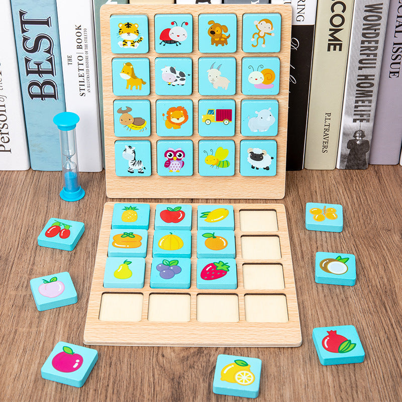 Game Baby Brainpower – Houten Educatief Geheugenspel voor Baby’s & Peuters