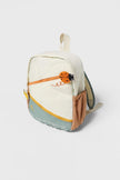 Canvas Kinder Rugzak – Schattige Dierenprint & Kleuraccenten | Unisex, 26×25×7 cm