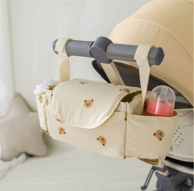 Kinderwagen Opbergtas met Dierenprint – Oxford Stof, Hangend Model | Beer & Konijn Designs