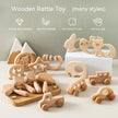 Houten Rammelaar Wolkenset – Montessori Speelgoed voor Baby’s