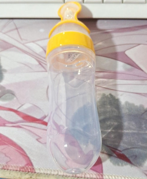 Baby Lepelfles Voedingsfles – Zachte Silicone Lepel voor Babyvoeding