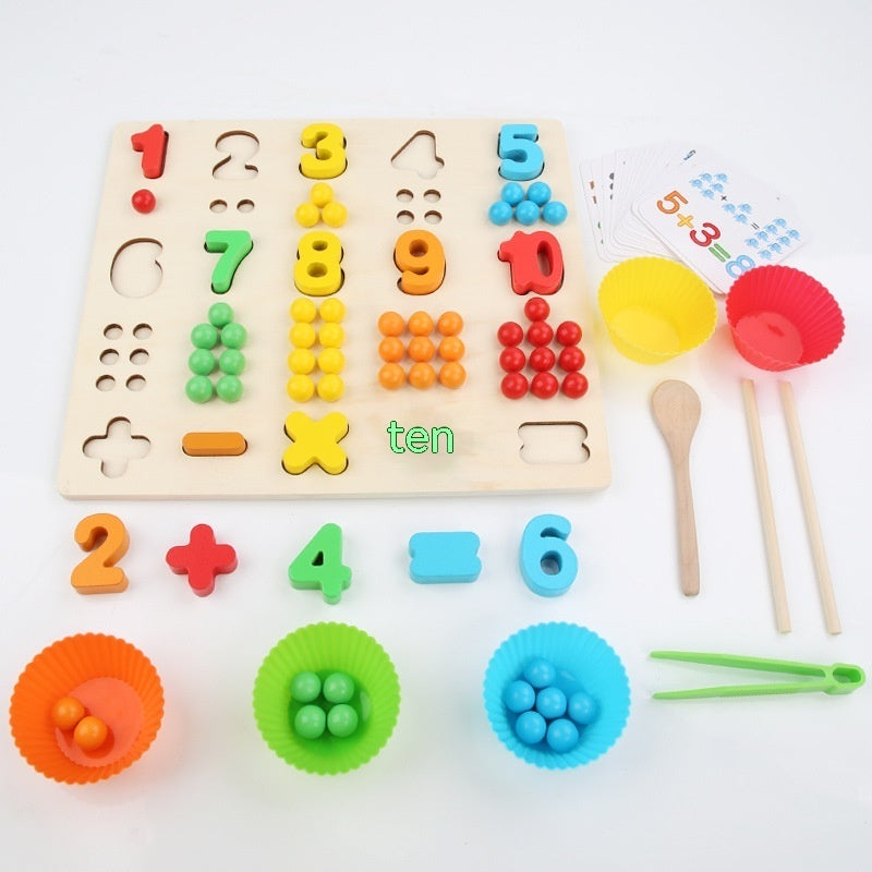 Montessori Houten Kralenbord – Cijferherkenning & Fijne Motoriek (Peuters & Kleuters)