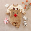 Kerst Baby Romper | Dikke Pluche Fawn One-Piece