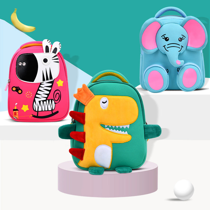 Anti-Verlies Kinder Rugzak – Mini Cartoon Rugzak van Duikmateriaal, 24×20×9 cm